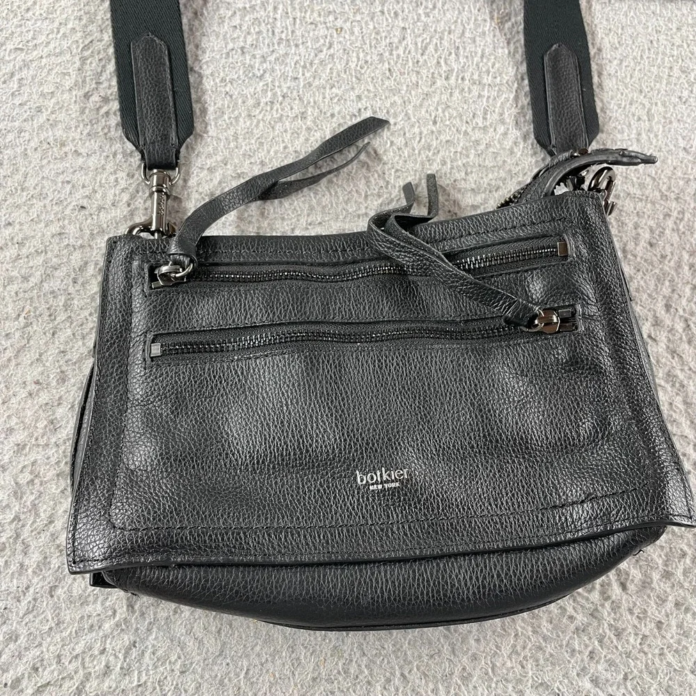 Botkier Valentina Top Handle Satchel Crossbody Bag‎ Black Leather & Dust Bag